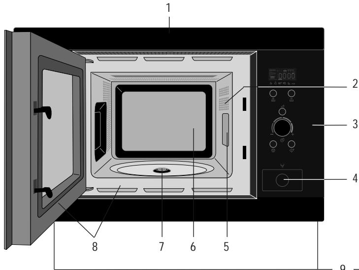 ZANUSSI ZBM17542XA - VUE d'ensemble de l'appareil FOUR micro-ondes et accessoires - 1