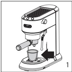 DELONGHI DEDICA ARTE EC885.GY - Programmer la quantité de café pour la TASSE - 1