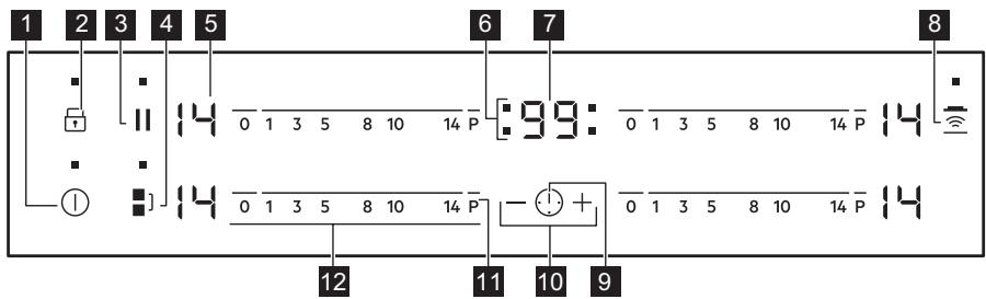AEG-ELECTROLUX CIS6679BPW - Bandeau de commande de la table de cuisson - 1
