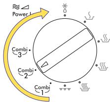 DELONGHI MW 30F - Mise en marche du four avec la fonction combinée micro-ondes + grill - 3