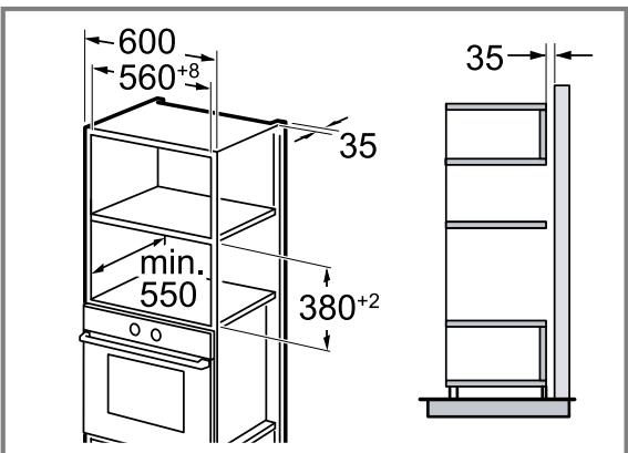 BOSCH BEL634GS1  -  BEL634GS1 -  BEL634GB1 - Installation dans un meuble haut - 1