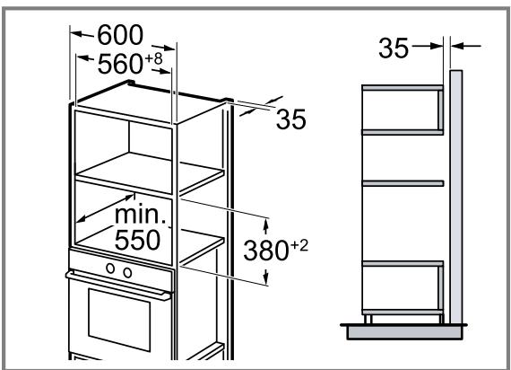 BOSCH BEL634GS1 - BEL634GS1 - BEL634GB1 - Einbau in einen Hochschrank - 1