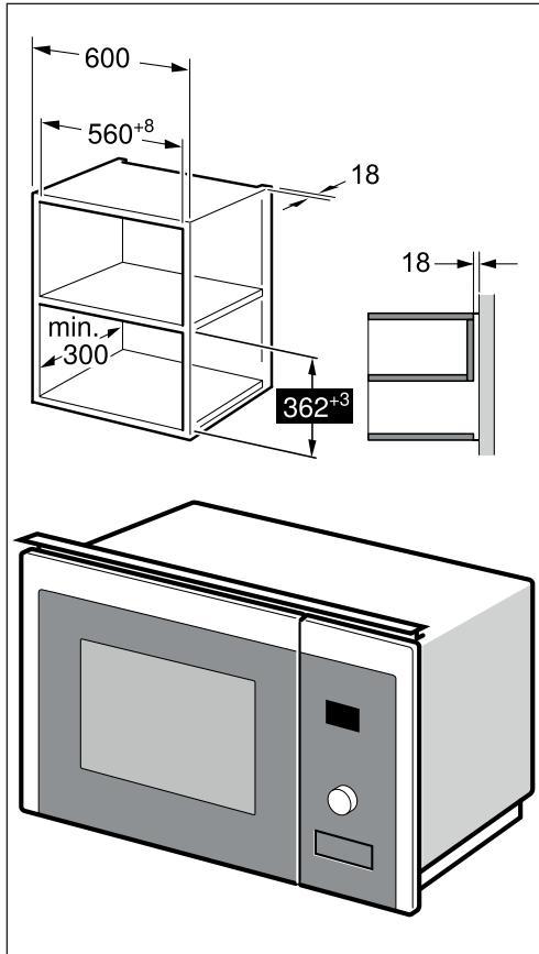 BEKO BMGB20212B  -  BMGB 20212 B - Installation dans un meuble mural suspendu - 2
