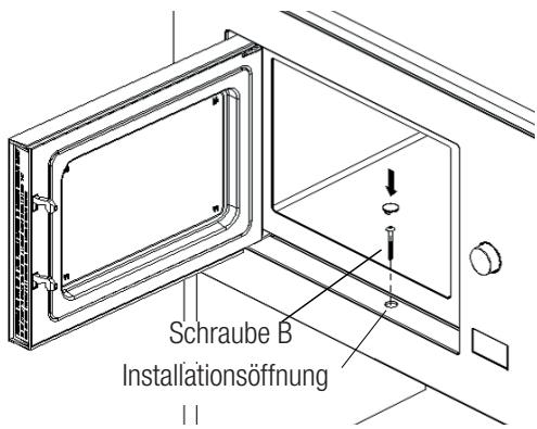 Schraube B Installationsöffnung