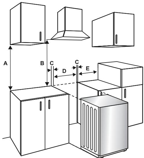 CONTINENTAL EDISON CECDF5060B2 - CECDF5060IX2 - Installation de la cuisinière - 1