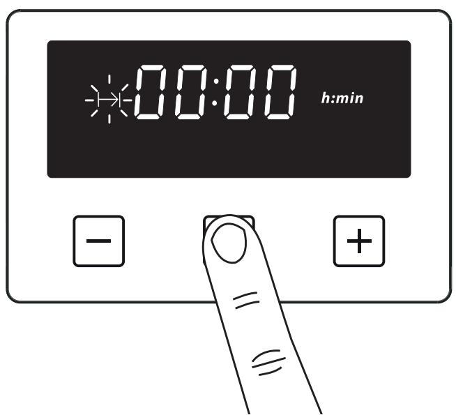 BELLING COOKCENTRE 90 EI  -  COOKCENTRE 90DFT -  COOKCENTRE 90EI - Réglage du temps de cuisson (la durée de fonctionnement du four) - 1