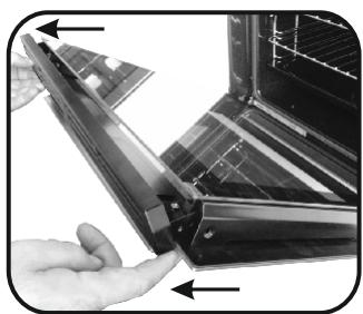 ROSIERES RFC3O3351PN - REMOVAL AND CLEANING OF THE GLASS DOOR - 7
