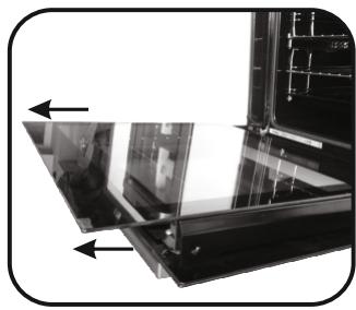 ROSIERES RFC3O3351PN - REMOVAL AND CLEANING OF THE GLASS DOOR - 2
