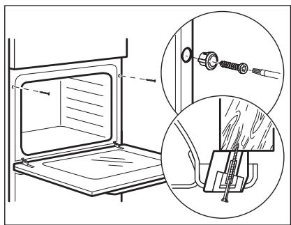 ELECTROLUX EOH3H00X  -  EOH3H54X - Befestigung des Ofens am Möbel - 1