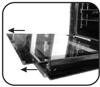 ROSIERES RFZP6977IN - REMOVAL AND CLEANING OF THE GLASS DOOR - 2