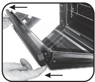 ROSIERES RFZP6977IN - REMOVAL AND CLEANING OF THE GLASS DOOR - 7
