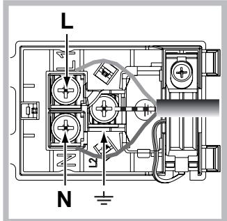 HOTPOINT 80242 - Fitting the power supply cable - 2