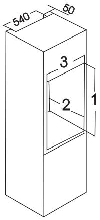 AEG-ELECTROLUX BSE782380M - Dimensions of the recess - 1