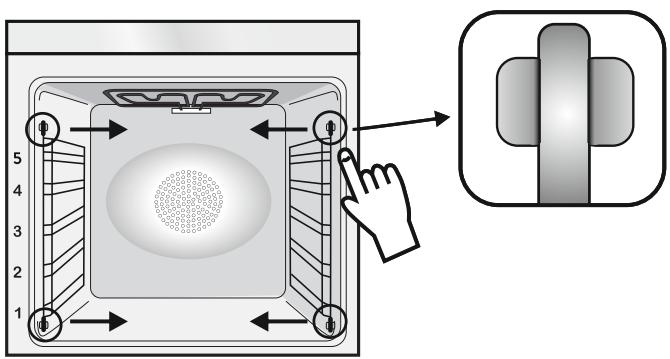 ROSIERES RFC3O5871PN - INSTRUCTION FOR REMOVAL AND CLEANING OF THE SIDE RACKS - 1