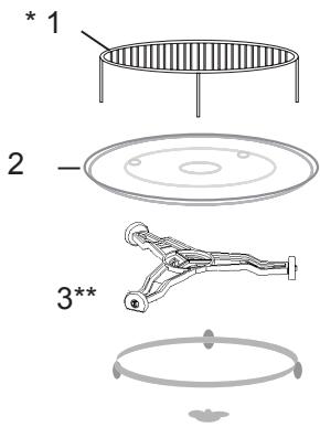 AMICA AMMB25E2SGW - INSTALLATION DES DREHTELLERS - 1
