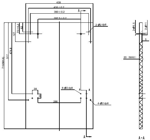 AIRLUX ADI405 - - Dimensions et installation de la façade décorative - 1