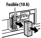 ALPINE CDE-205DAB - ① Porte-fusibles (10 A) - 1
