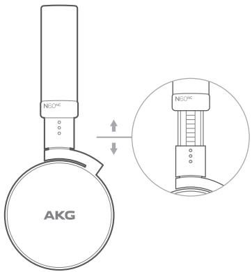 AKG N60 - FAITES COULISSER POUR RÉGLER LA TAILLE DE L'ARCEAU - 1