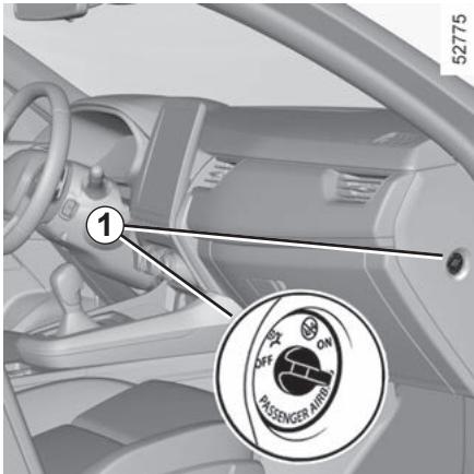 RENAULT ARKANA - SÉCURITÉ ENFANTS : désactivation, activation AIRBAG passager avant (1/3) - 1