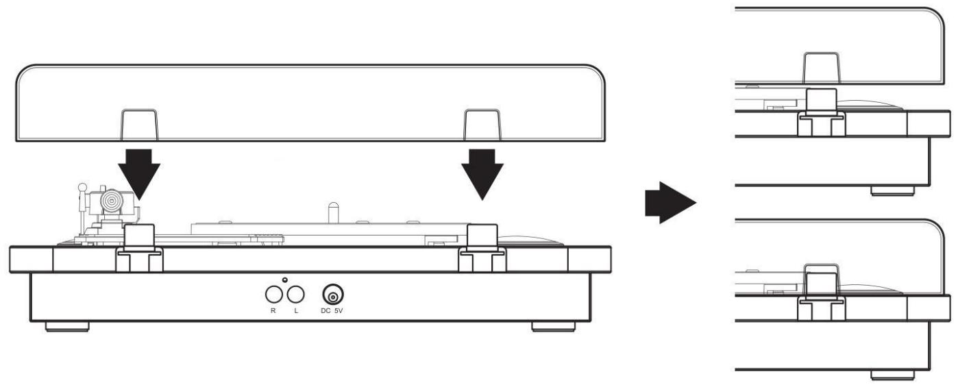 DUAL DL-P10GREY  -  DL-P10RED -  DLP10BLUE -  DLP10COPPER -  DLP10GREEN -  DLP10WHITE - FITTING THE DUST COVER - 1