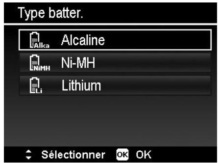 ROLLEI POWERFLEX 210 HD - Définir type de batterie - 1