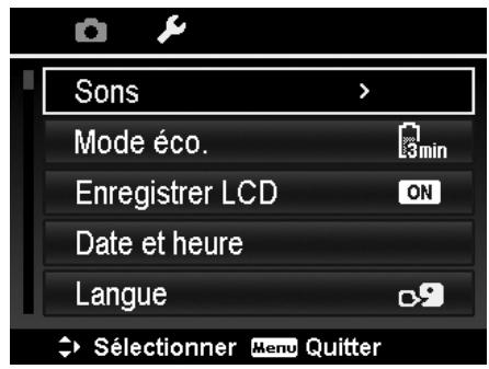 ROLLEI POWERFLEX 210 HD - Utiliser le menu configuration - 1