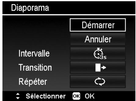 ROLLEI POWERFLEX 210 HD - Pour changer les réglages du diaporama : - 2