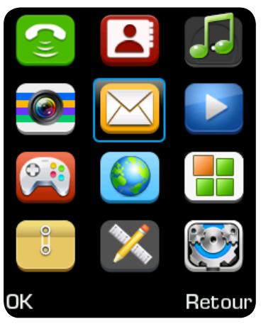 TELEFUNKEN TM28.1 CLASSY - Envoi de messages texte ou multimédia (SMS ou MMS) - 1