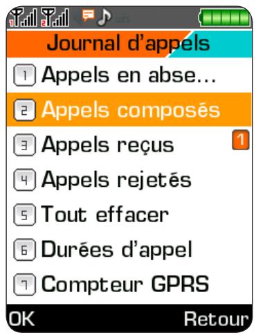 TELEFUNKEN TM28.1 CLASSY - Utilisation des journaux d'appels - 4