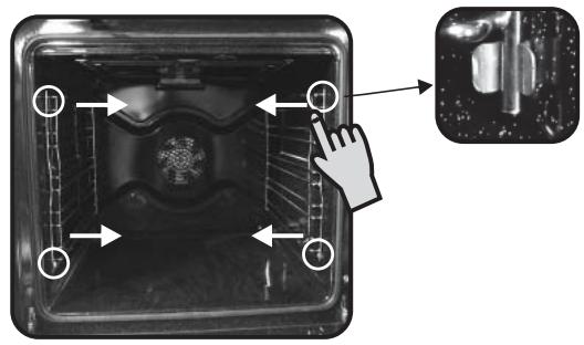 CANDY FXE6950X - Retrait et nettoyagedes grilles - 1