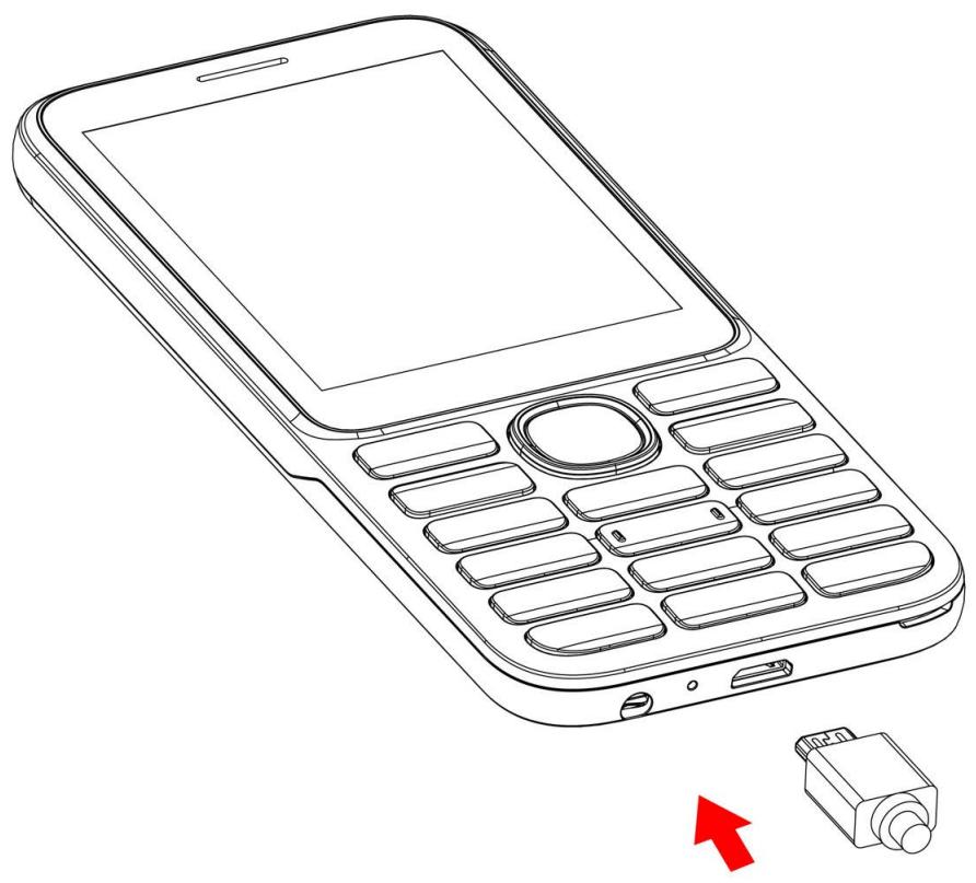 WIKO F200 - Caricamento della batteria - 1