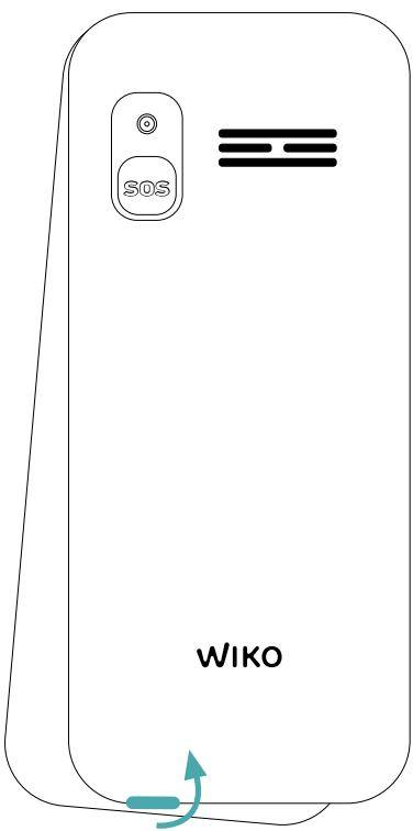 WIKO F200 - - Installazione SIM - 2 SIM - 1