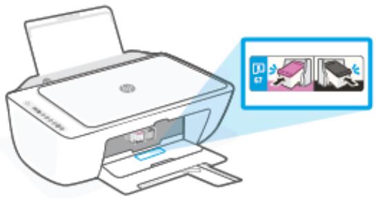 HP WIDE VISION HD - Localisation du numéro de cartouche sur l'imprimante - 1