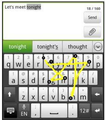 HTC RHYME - Saisir du texte à l'aide du tracé - 2
