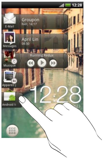 HTC RHYME - Widget raccourcis et horloge - 1
