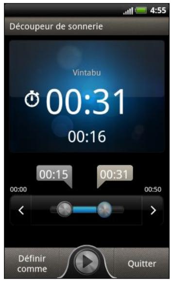 HTC RHYME - Découpage d'une sonnerie MP3 - 1