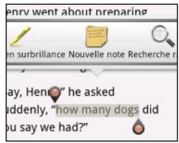 HTC RHYME - Ajouter une note ou un texte mis en surbrillance - 1