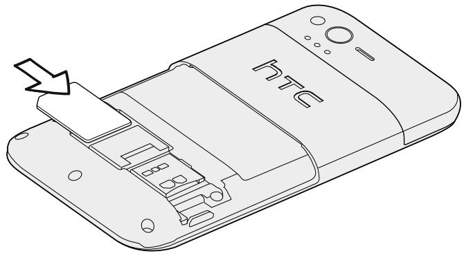 HTC RHYME - Installer la carte SIM - 1