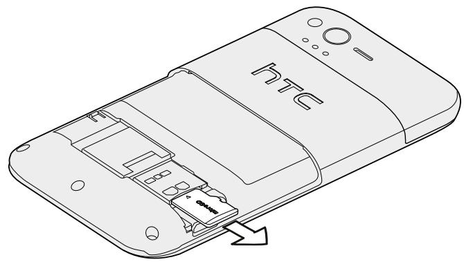 HTC RHYME - Retirer la carte mémoire - 2