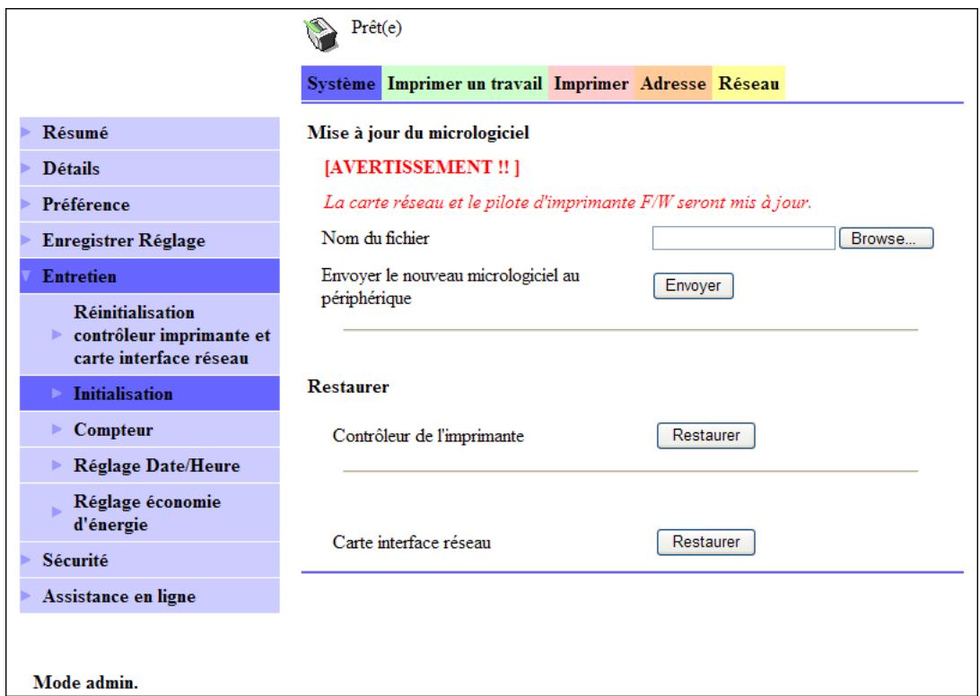KONICA MINOLTA SCAN 226 - [Système] - [entretien] - [initialisation] - 1