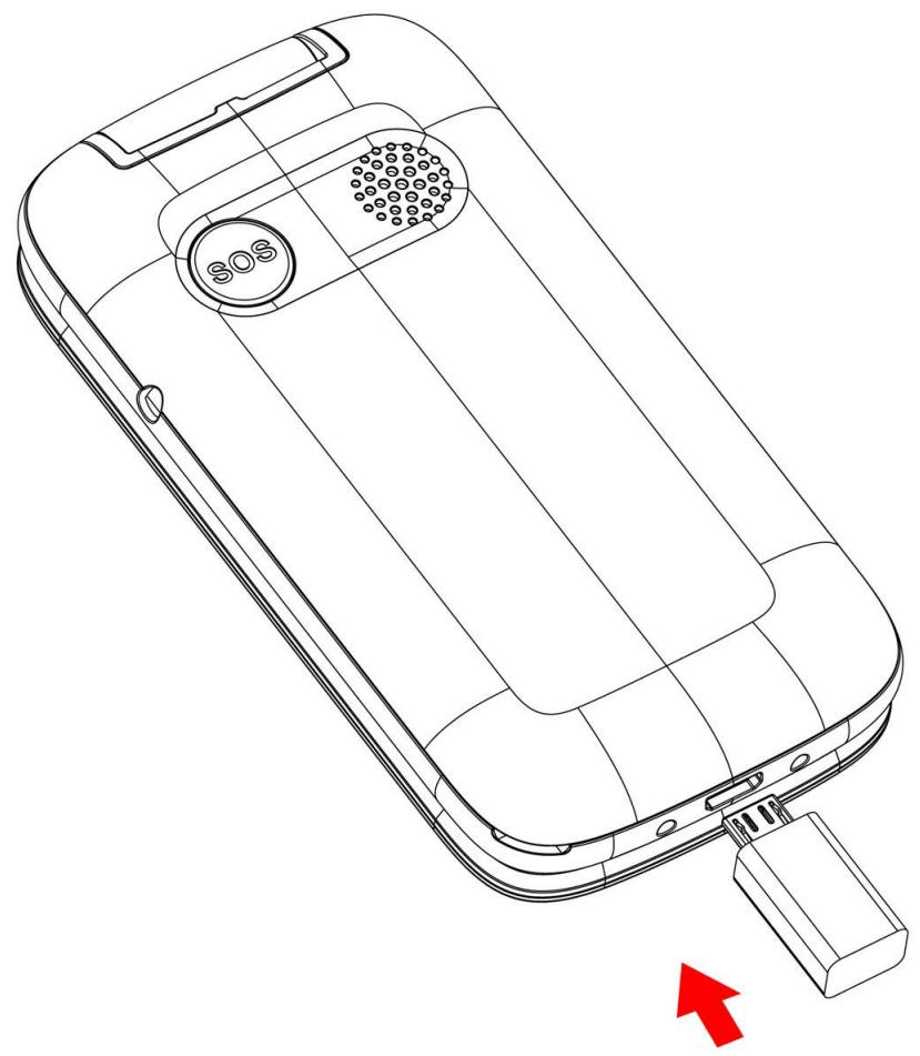 WIKO F300 LS - Ładowanie baterii - 3