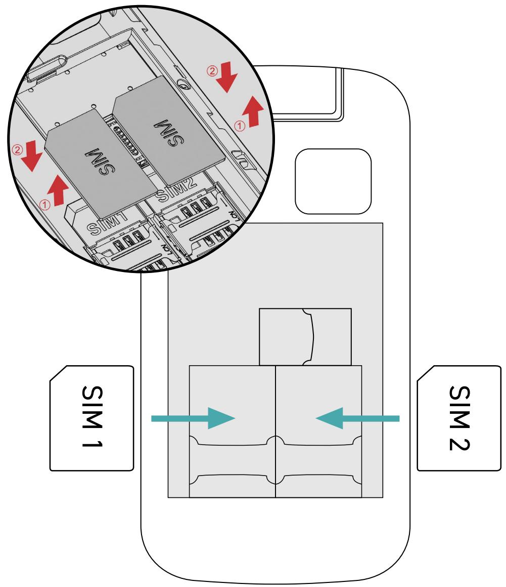 WIKO F300 LS - \~ Insercao dos cartoes SIM - 2 SIM - 2