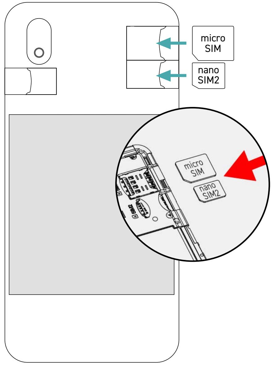 WIKO Y61 - \~ Inserting the SIM cards - 2 SIM - 2