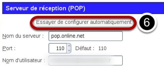 ORDISSIMO LE NUMERO 2 - Réglages Serveur de réception Entrant : POP - 2