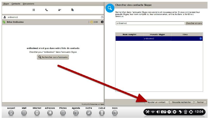 ORDISSIMO LE NUMERO 2 - Rechercher dans l'annuaire Skype - 12