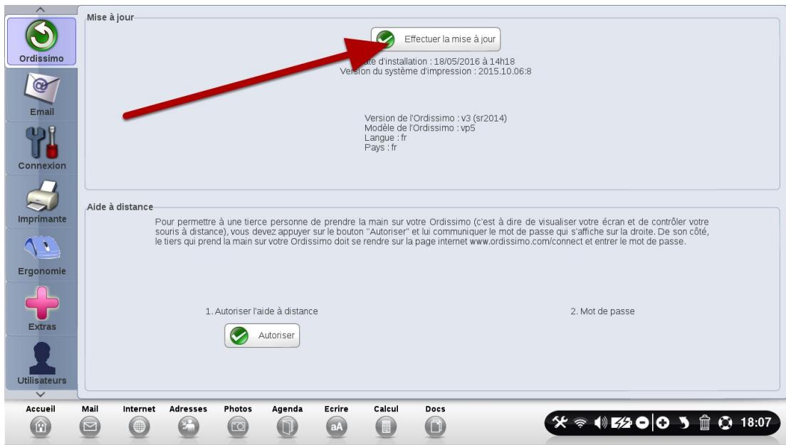 ORDISSIMO LE NUMERO 2 - Cliquez sur "Effectuer la mise à jour" - 1