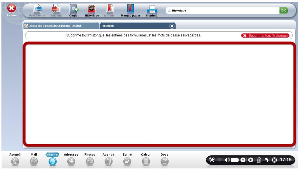 ORDISSIMO LE NUMERO 2 - Cliquez sur le bouton "Supprimer tout l'historique" - 4
