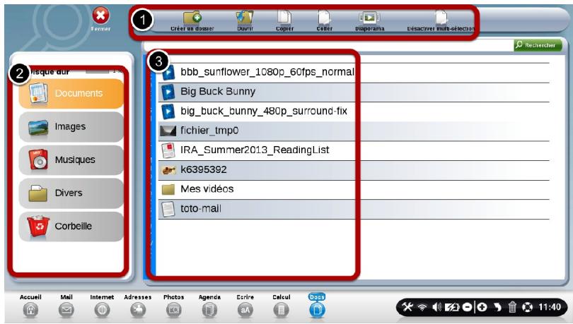 ORDISSIMO LE NUMERO 2 - Principaux éléments de l'application "Docs" - 1