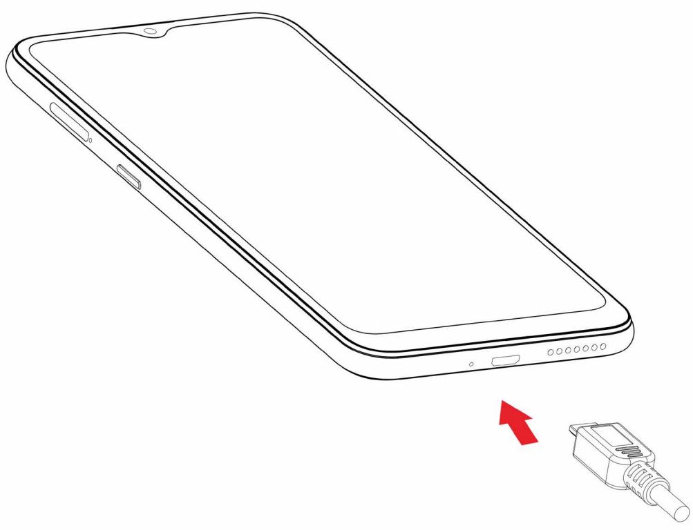 WIKO VIEW4 LITE - Caricamento della batteria - 1