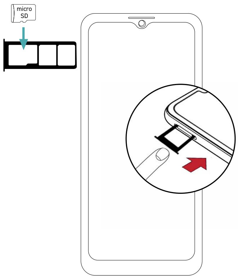WIKO VIEW4 LITE - ~ Installation de la carte mémoire - 1